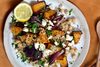 Balsamic roast vegetables with chickpeas and quinoa